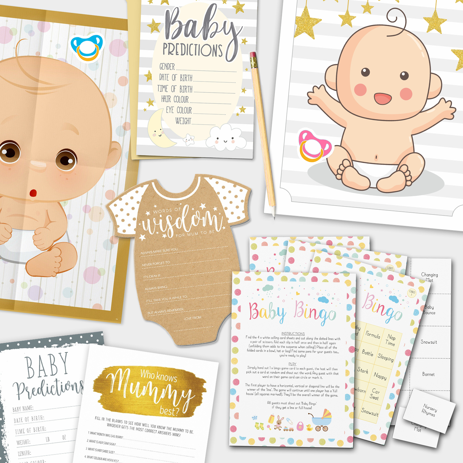 Baby bingo game free printable Baby bingo game free printable